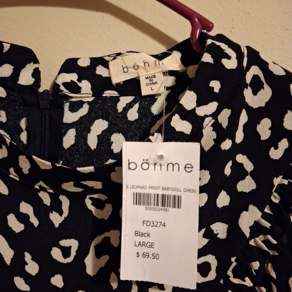 NWT Black White Long Sleeve Dress